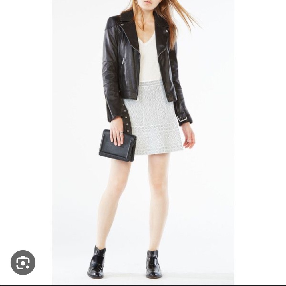 BCBGMAXAZRIA Miley Leather Moto Jacket~ size M